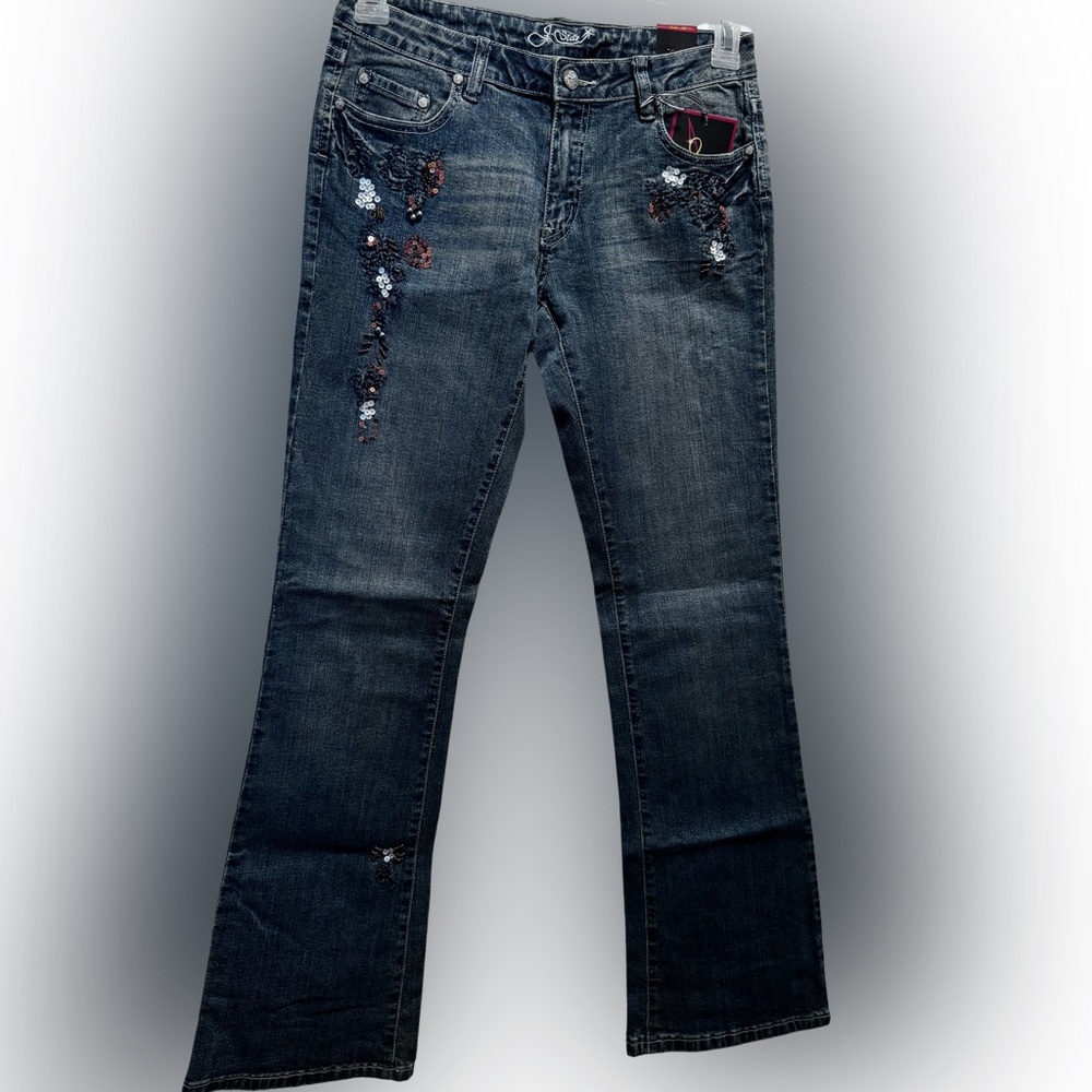 NWT Girl’s/Misses J-Star Sequined Embroidered Jeans, Size 7/8, stretchy